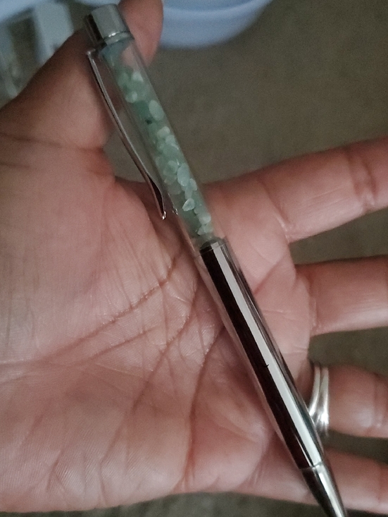 holidaygall Boutique Other - 📍NWOT BLACK INK-Aqua Crystal Accent Ballpoint Pen